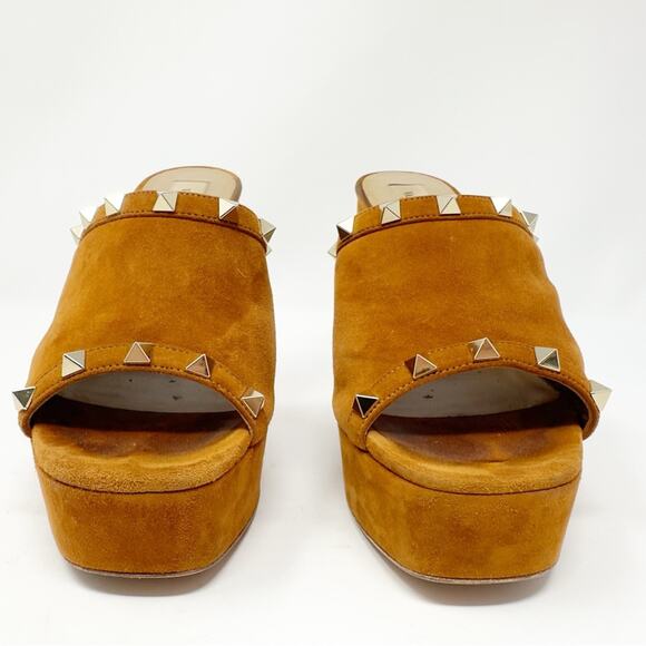 Valentino Rockstud Suede Platform Sandals Womens EU 39 - Picture 5 of 14